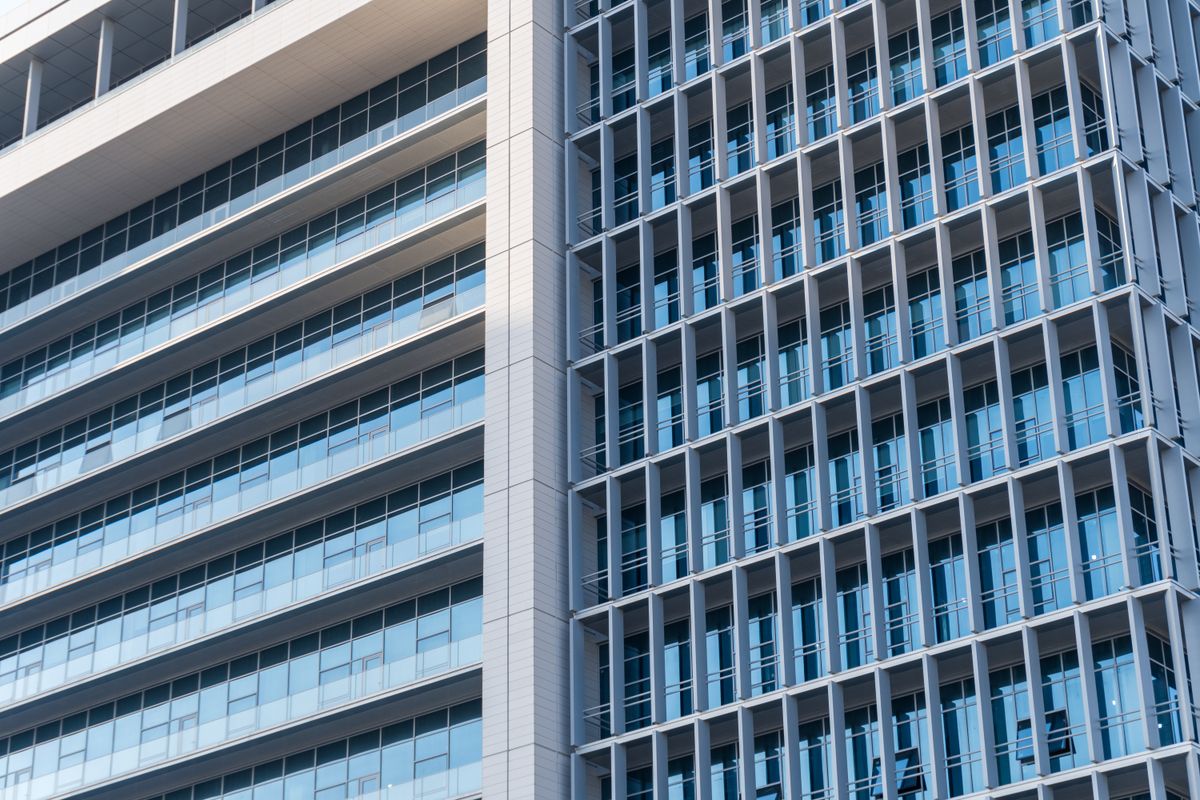 Moderne Architektur mit Glasfassade