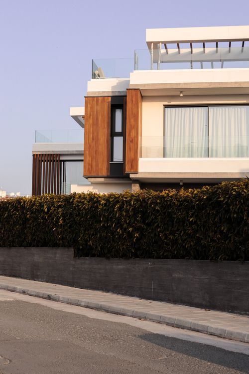 Wohnhaus am See, Detailansicht Fassade
